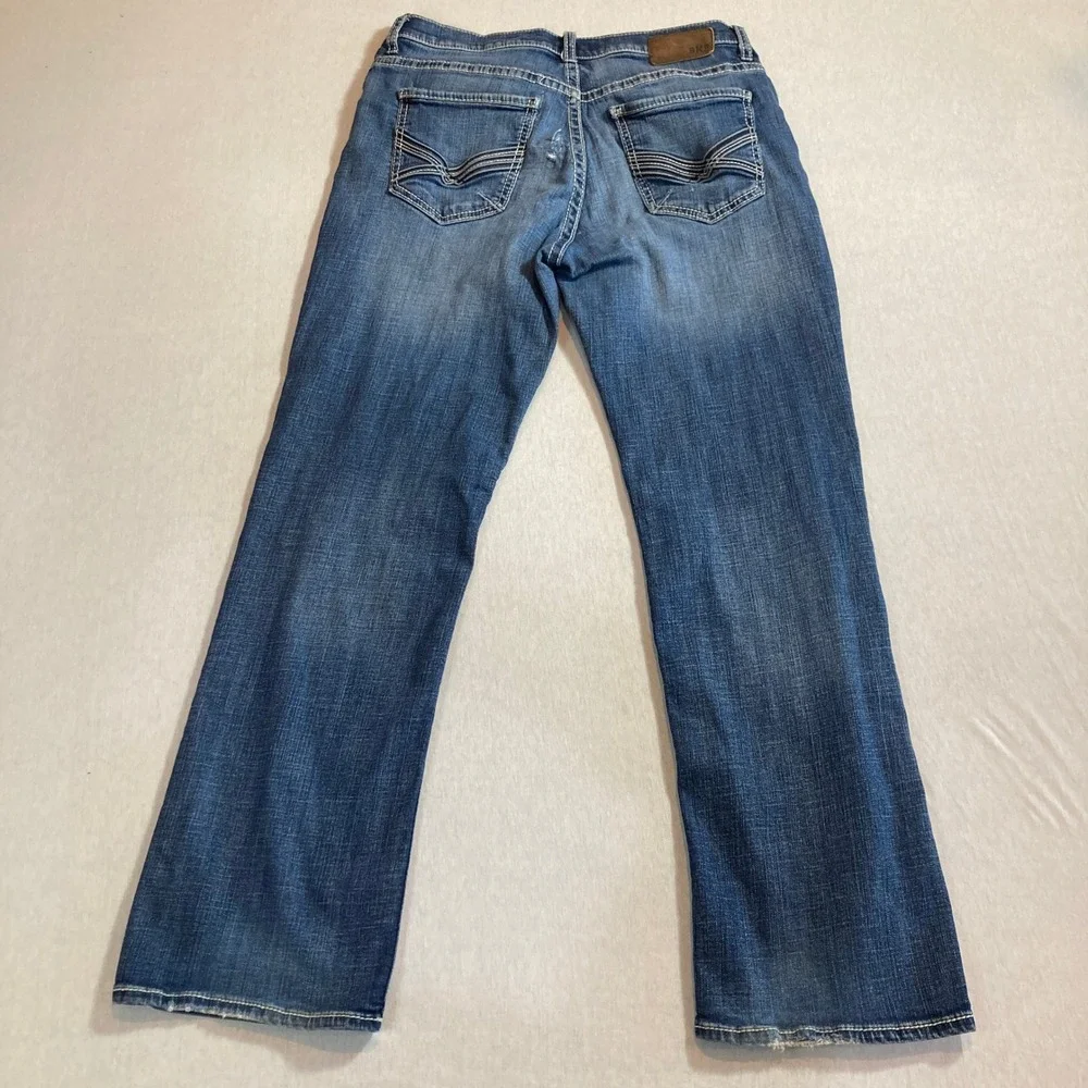 BKE Tyler Straight Leg Jeans Mens‎ 32x32 Medium Wash Distressed ABS23231R
